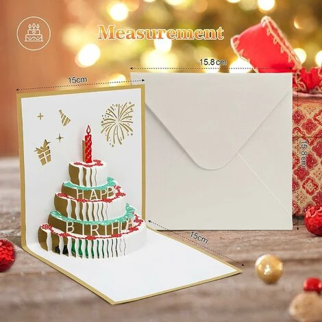 Biglietto Di Auguri Di Compleanno Musicale Invito Di Compleanno Biglietto Regalo Ragazza Uomo Ragazzo Donna Pop Up 3D Con Busta, Oro 4 Biglietto Di Auguri Di Compleanno Musicale Invito Di Compleanno Biglietto Regalo Ragazza Uomo Ragazzo Donna Pop Up 3D Con Busta, Oro - immagine 2