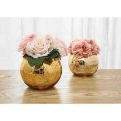 Set Di 3 Vasi Rotondi Vaso In Oro Vaso In Argento Vaso In Oro Rosa Vaso Da Tavolo Vaso Per Feste Vaso Per Matrimoni Centrotavola -Armonia Decor 61179153 4