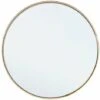Specchio Tondo Nucleos Da Parete In Acciaio Verniciato Per Ambienti Moderni -Oro / Ø 40 Cm