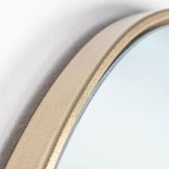 Specchio Tondo Nucleos Da Parete In Acciaio Verniciato Per Ambienti Moderni -Oro / Ø 40 Cm -Armonia Decor 61683431 4