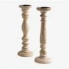 SKLUM Set Di 2 Portacandele In Legno Di Mango Sadel Legno Bianco Vintage -Armonia Decor 62353766 1