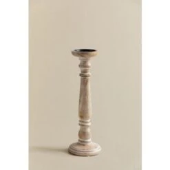 SKLUM Set Di 2 Portacandele In Legno Di Mango Sadel Legno Bianco Vintage 10 SKLUM Set Di 2 Portacandele In Legno Di Mango Sadel Legno Bianco Vintage -Armonia Decor 62353766 4