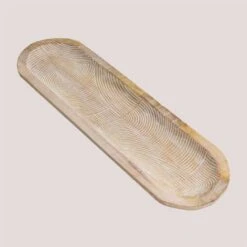SKLUM Vassoio Decorativo In Legno Di Mango Diborna Legno Bianco Vintage