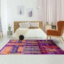 Tapete Berbere Annodato A Mano 165x265cm Lana Multicolore