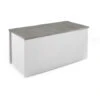 Dmora Baule Miltonia, Capiente Box Contenitore Multiuso, Cassapanca Moderna, 100% Made In Italy, Cm 90x45h45, Bianco E Cemento -Armonia Decor 63754733 1