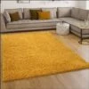 Paco Home Tappeto Shaggy A Pelo Lungo Per Il Soggiorno Con Morbido Pelo Tinta Unita In Giallo 60x100 Cm -Armonia Decor 64004513 1