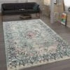 Paco Home Tappeto Vintage Dal Tessuto Piatto Di Tendenza Con Used Look Orientale Con Ornamenti, Multicolore 60x100 Cm -Armonia Decor 64004769 1
