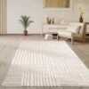 Paco Home Tappeto Shaggy A Pelo Lungo Bianco Per Il Soggiorno Con Design 3D E Motivo Morbido E Soffice, Robusto 80x150 Cm