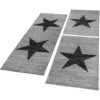 Paco Home Scendiletto Passatoia Tappeto Motivo A Stelle Mélange In Grigio Nero Set Di Tappeti 3 Pezzi 2 Pezzi 60x100 1 Pezzo 80x250 -Armonia Decor 64005474 1