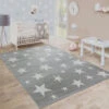 Paco Home Tappeto Per Bambini Moderno A Pelo Corto Design Stelle Camera Dei Bambini Motivo Stella Grigio Bianco 80x150 Cm -Armonia Decor 64005588 1