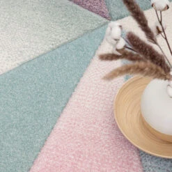 Paco Home Tappeto Pelo Corto Moderno Alla Moda Pastello Design Geometrico Multicolore 60x100 Cm -Armonia Decor 64005743 3