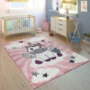 Paco Home Tappeto Per Bambini Stanza Dei Bambini Femminucce Moderno Unicorno Su Nuvole In Rosa Lilla 160x230 Cm -Armonia Decor 64006086 1