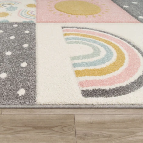 Paco Home Tappeto Da Gioco Per La Camera Dei Bambini Arcobaleno Nuvole Rosa Grigio Bianco Ø 120 Cm Tondo 3 Paco Home Tappeto Da Gioco Per La Camera Dei Bambini Arcobaleno Nuvole Rosa Grigio Bianco Ø 120 Cm Tondo