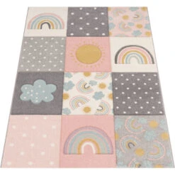 Paco Home Tappeto Da Gioco Per La Camera Dei Bambini Arcobaleno Nuvole Rosa Grigio Bianco Ø 120 Cm Tondo 11 Paco Home Tappeto Da Gioco Per La Camera Dei Bambini Arcobaleno Nuvole Rosa Grigio Bianco Ø 120 Cm Tondo -Armonia Decor 64007199 5