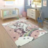 Paco Home Tappeto Per Bambini Arcobaleno Unicorno Pastello Rosa Ø 120 Cm Tondo 1 Paco Home Tappeto Per Bambini Arcobaleno Unicorno Pastello Rosa Ø 120 Cm Tondo -Armonia Decor 64009496 1