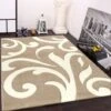 Paco Home Tappeto Di Design Orlo Lavorato Moderno Ondulato Nei Colori Beige Crema 80x150 Cm -Armonia Decor 64009530 1