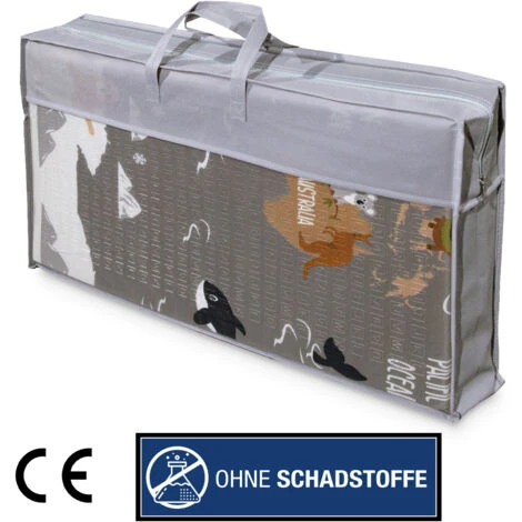 Paco Home Tappeto Da Gioco Pieghevole Motivo Animale Mappamondo Reversibile Grigio Beige 150x200 Cm 3 Paco Home Tappeto Da Gioco Pieghevole Motivo Animale Mappamondo Reversibile Grigio Beige 150x200 Cm