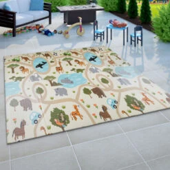 Paco Home Tappeto Da Gioco Pieghevole Motivo Animale Mappamondo Reversibile Grigio Beige 150x200 Cm 10 Paco Home Tappeto Da Gioco Pieghevole Motivo Animale Mappamondo Reversibile Grigio Beige 150x200 Cm -Armonia Decor 64010266 4
