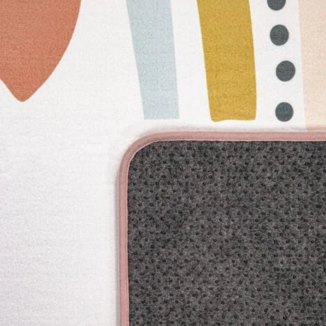 Paco Home Tappeto Bambini Cameretta Da Gioco Bebè Arcobaleno Cuore Crema Rosa 80 Cm Tondo 6 Paco Home Tappeto Bambini Cameretta Da Gioco Bebè Arcobaleno Cuore Crema Rosa 80 Cm Tondo - immagine 4