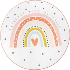 Paco Home Tappeto Bambini Cameretta Da Gioco Bebè Arcobaleno Cuore Crema Rosa 80 Cm Tondo 11 Paco Home Tappeto Bambini Cameretta Da Gioco Bebè Arcobaleno Cuore Crema Rosa 80 Cm Tondo -Armonia Decor 64011138 5