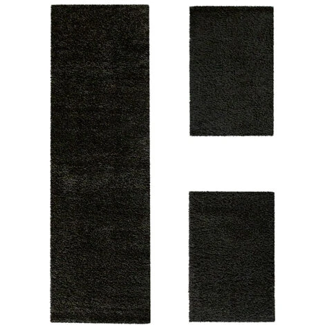 Paco Home Parure Scendiletto Set Di Runner 3 Pezzi Tappeto Shaggy Tappeto Runner Nero 2 Pezzi 60x100 1 Pezzo 70x250 4 Paco Home Parure Scendiletto Set Di Runner 3 Pezzi Tappeto Shaggy Tappeto Runner Nero 2 Pezzi 60x100 1 Pezzo 70x250 - immagine 2
