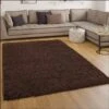 Paco Home Tappeto Shaggy A Pelo Alto A Pelo Lungo Tappeto A Tinta Unita In Marrone 60x100 Cm -Armonia Decor 64011861 1