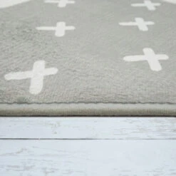 Paco Home Tappeto Bambini Cameretta Da Gioco Bebè Diamanti Stelle Grigio Blu Bianco 80 Cm Tondo -Armonia Decor 64011881 2