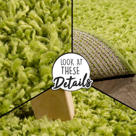 Paco Home Tappeto Shaggy / A Pelo Alto / A Pelo Lungo / Tappeto A Tinta Unita In Verde 60x100 Cm 6 Paco Home Tappeto Shaggy / A Pelo Alto / A Pelo Lungo / Tappeto A Tinta Unita In Verde 60x100 Cm - immagine 4