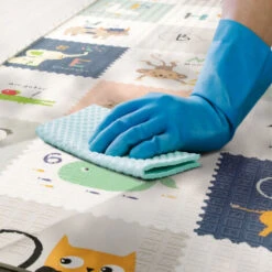 Paco Home Tappeto Bambini Gioco Bebè Pieghevole Lavabile Reversibile Animale Crema Blu Grigio 150x200 Cm -Armonia Decor 64013026 5