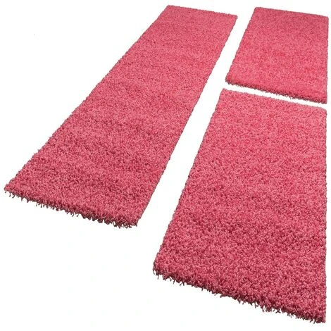 Paco Home Parure Scendiletto Set Di Runner 3 Pezzi Tappeto Shaggy Tappeto Runner Rose 2 Pezzi 70x140 1 Pezzo 70x250 7 Paco Home Parure Scendiletto Set Di Runner 3 Pezzi Tappeto Shaggy Tappeto Runner Rose 2 Pezzi 70x140 1 Pezzo 70x250 - immagine 5