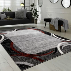 Paco Home Tappeto Per Salotto Tappeto Di Design Bordo Mélange Grigio Nero Crema 60x100 Cm