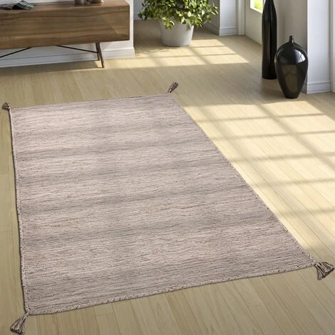 Paco Home Tappeto Di Design Tessuto Kelim Lavorato A Mano 100% Cotone Moderno Mélange Beige 60x110 Cm 3 Paco Home Tappeto Di Design Tessuto Kelim Lavorato A Mano 100% Cotone Moderno Mélange Beige 60x110 Cm