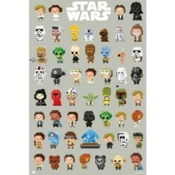 Poster Star Guerre Con Caratteri A 8 Bit