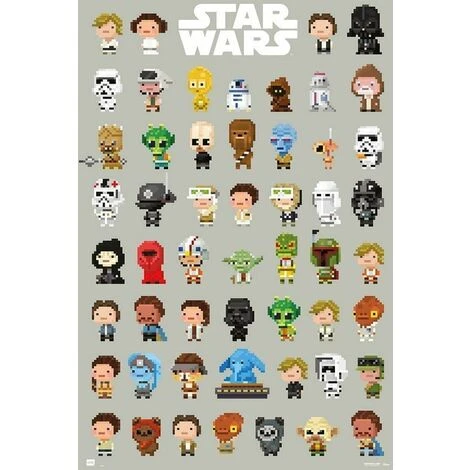 Poster Star Guerre Con Caratteri A 8 Bit 3 Poster Star Guerre Con Caratteri A 8 Bit
