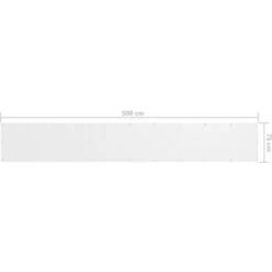 Frangivista Balcone Per Protezione Privacy Balcone Per Giardino Con Occhielli E Corda Protezione UV - 75x500cm Bianco -Armonia Decor 65296478 5