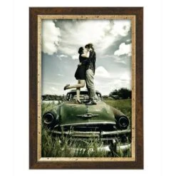 Cornice Portafoto COLBERT 25 Mm 50x70 Cm Arte Povera In Legno Noce/Oro