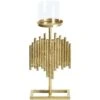 Portacandele Moderno In Metallo E Vetro Color Oro 47 Cm Nias -Armonia Decor 65619090 1 1