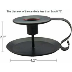 READCLY-Candeliere In Ferro Nero, Candeliere Con Manico Regali Per Feste, Matrimoni, Feste, San Valentino (nero, 1) -Armonia Decor 66735061 2