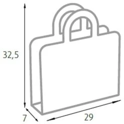 King Home PORTARIVISTE BIANCO NEWS CON MANIGLIE In Metallo Verniciato 29x7x32,5h Cm -Armonia Decor 67359315 3