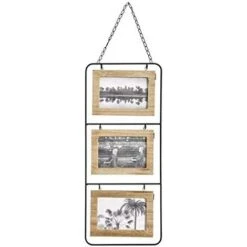 ATMOSPHERA Cornice In Legno Per 3 Foto 52x22cm