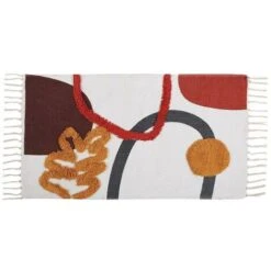 Tappeto Scendiletto A Rilievo 60 X 110 Cm In Cotone Stampato Multicolore - PALMAS
