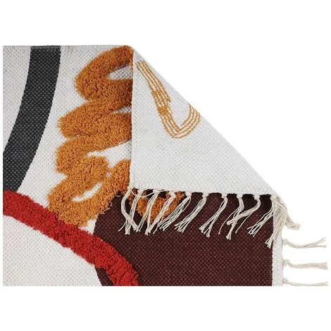 Tappeto Scendiletto A Rilievo 60 X 110 Cm In Cotone Stampato Multicolore - PALMAS 5 Tappeto Scendiletto A Rilievo 60 X 110 Cm In Cotone Stampato Multicolore - PALMAS - immagine 3