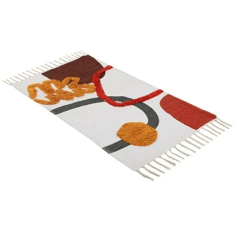 Tappeto Scendiletto A Rilievo 60 X 110 Cm In Cotone Stampato Multicolore - PALMAS 7 Tappeto Scendiletto A Rilievo 60 X 110 Cm In Cotone Stampato Multicolore - PALMAS - immagine 5