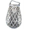 Lanterna In Vimini Grigia Diametro 30x41 Per Interno E Esterno, Portico, Porta Candela, Porta Fiori, Giardino Decorazioni -Armonia Decor 6782964 1