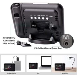 Sveglia Da Comodino Digitale Con Proiettore Laser Igrometro Orologio Data JS-016 -Armonia Decor 67886061 3