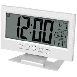 Sveglia Orologio Digitale Da Comodino Batteria Termometro Datario Timer JS-019