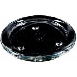 Piatto Portacandele In Vetro Trasparente Decorazione Vintage Da ⌀ 11 Cm