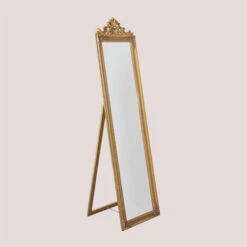 SKLUM Specchio Da Terra In Legno (45x170 Cm) Ariel Dorato