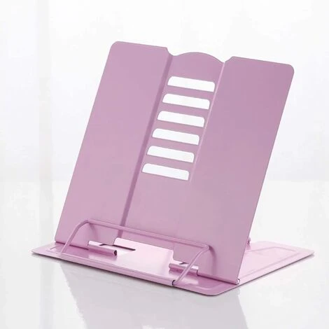 MINKUROW Scaffale Da Lettura, Fermalibri 6 Livelli Regolabile In Metallo Pieghevole Portalibri Di Cucina Per Bambini Adulti Per Cucina, Studio, Ufficio, Scuola (Rosa) 3 MINKUROW Scaffale Da Lettura, Fermalibri 6 Livelli Regolabile In Metallo Pieghevole Portalibri Di Cucina Per Bambini Adulti Per Cucina, Studio, Ufficio, Scuola (Rosa)