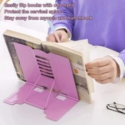 MINKUROW Scaffale Da Lettura, Fermalibri 6 Livelli Regolabile In Metallo Pieghevole Portalibri Di Cucina Per Bambini Adulti Per Cucina, Studio, Ufficio, Scuola (Rosa) 11 MINKUROW Scaffale Da Lettura, Fermalibri 6 Livelli Regolabile In Metallo Pieghevole Portalibri Di Cucina Per Bambini Adulti Per Cucina, Studio, Ufficio, Scuola (Rosa) -Armonia Decor 69790424 5